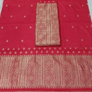 Cotton Kesapaat Mekhela Sador With Blouse Material